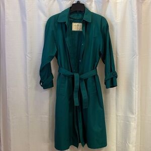 Towne from London Fog Teal Green Insulated Women’s Trench Coat size 6P
